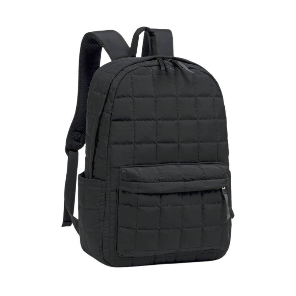 Front. Circus Cirle - Circus Cirle Quilted Travel Backpack For Women - Black.