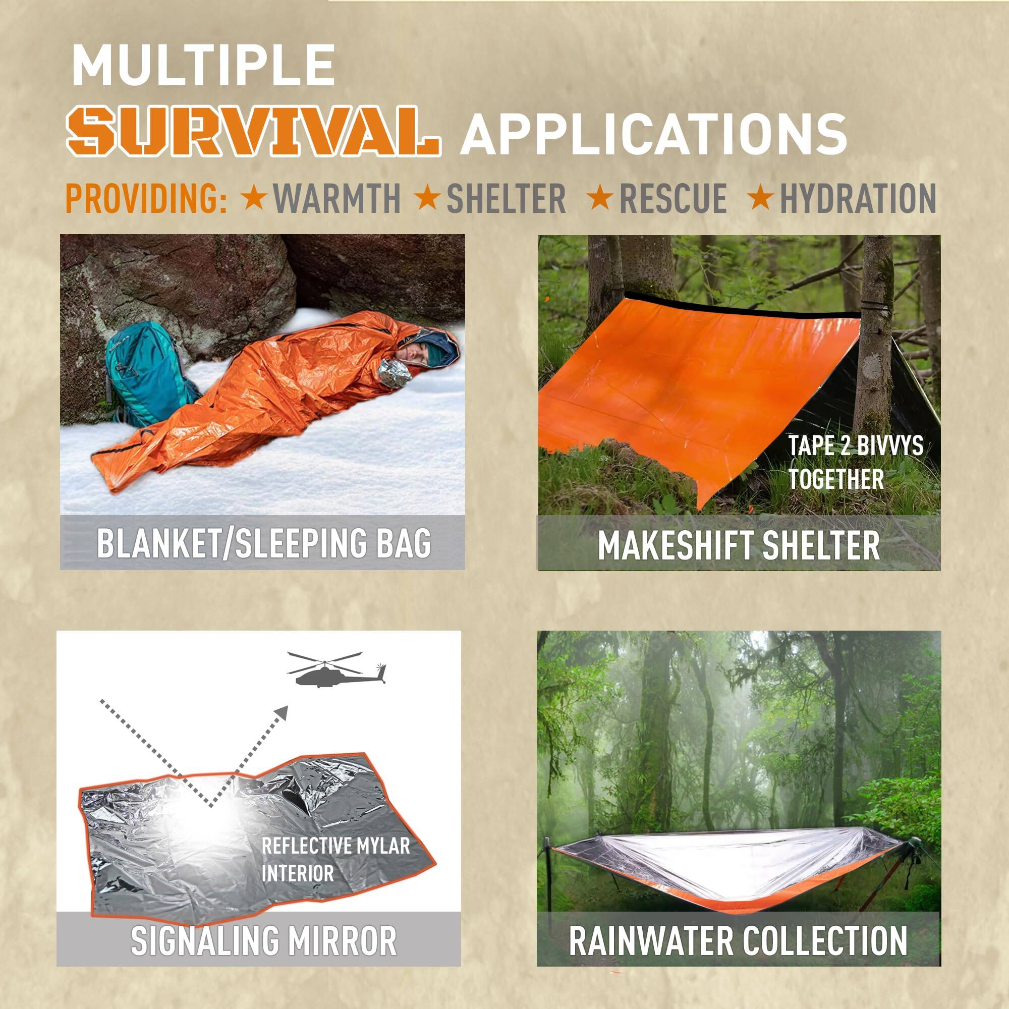 Dapper Styles Emergency Bivvy Sleeping Bag Hiking Bivy Sack Outdoor ...