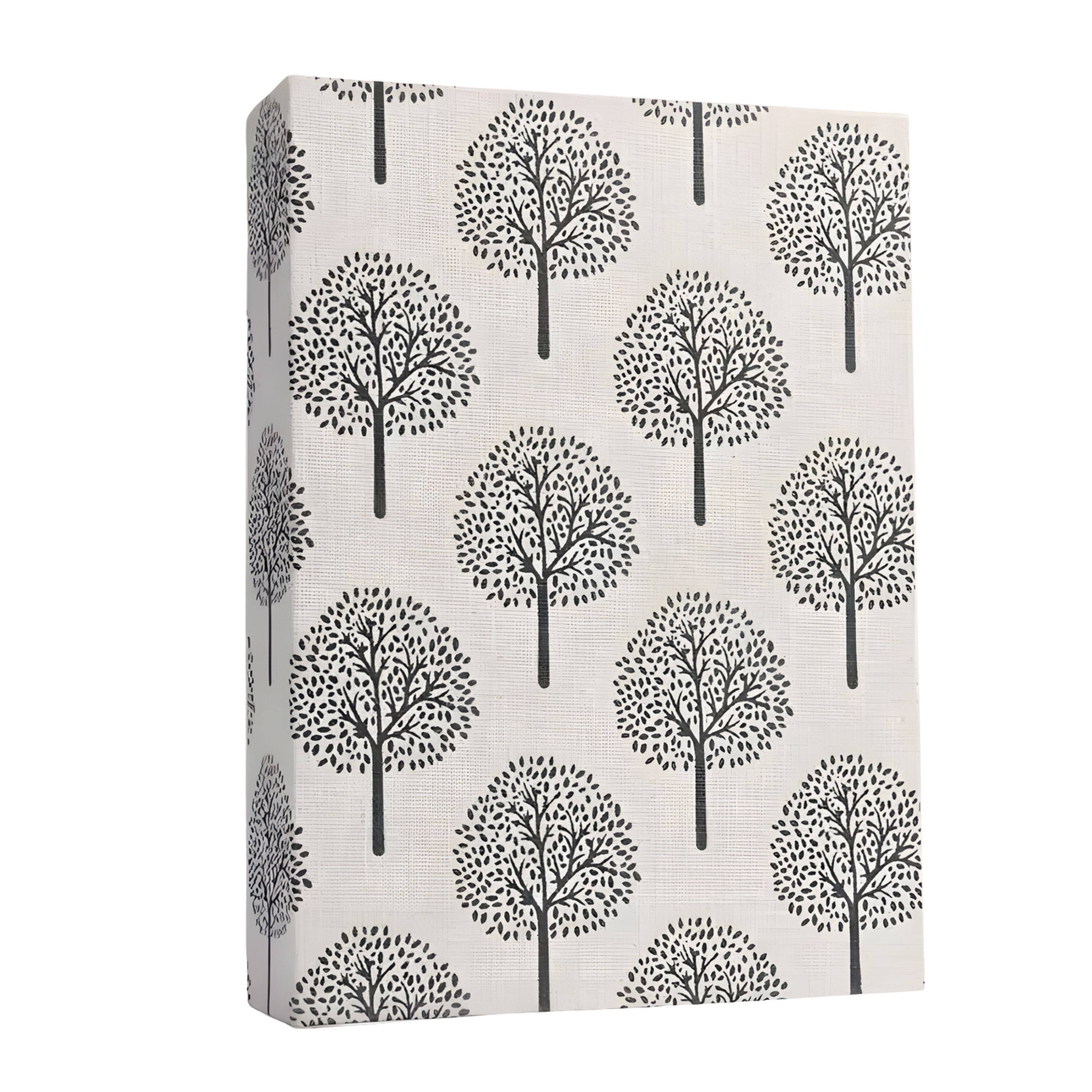 Front. Kitcheniva - Small Linen Cover Photo Album for 100 Photos, 4x6 Photo Album, Tree Design.