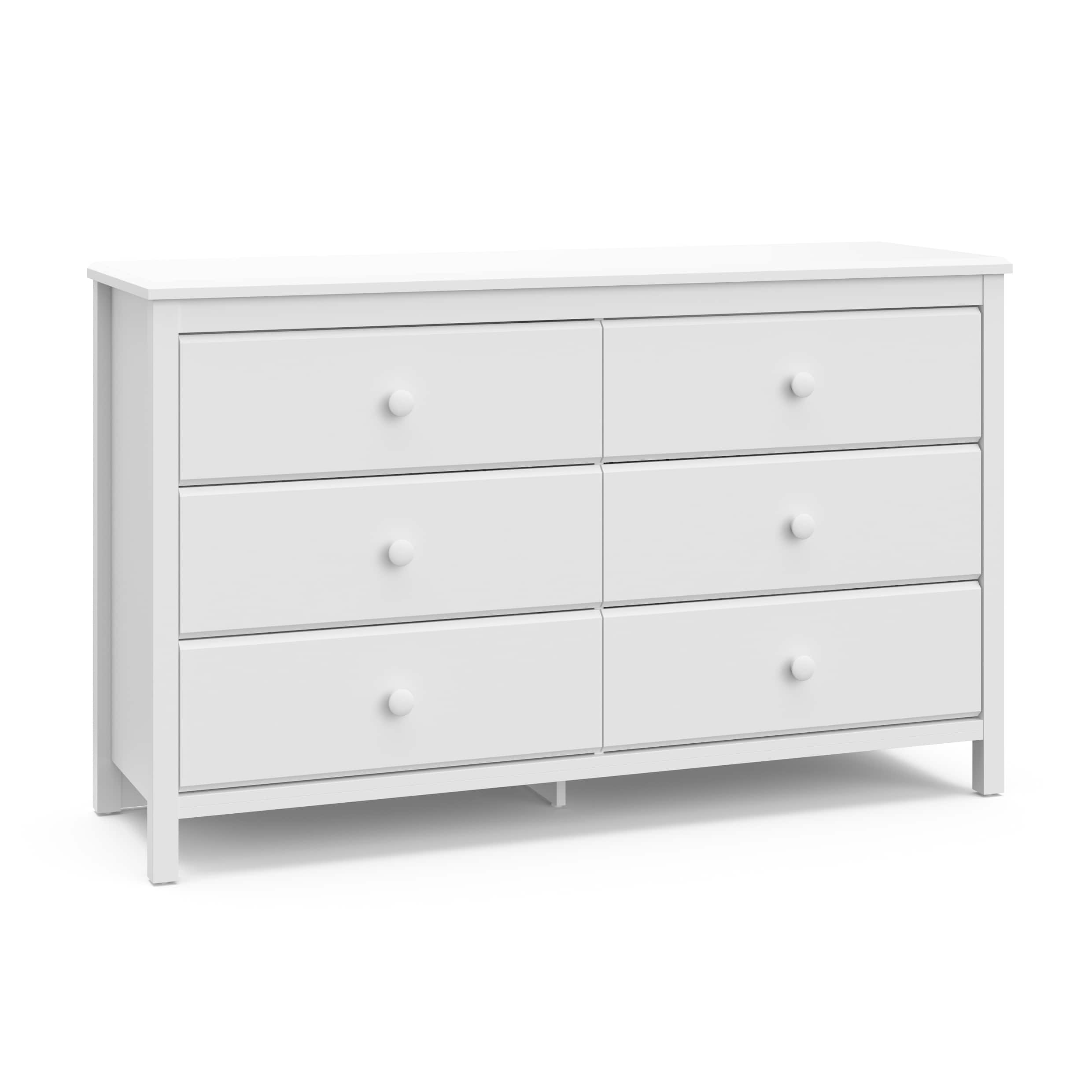 Storkcraft - Alpine 6-Drawer Double Dresser - White - Front_Zoom