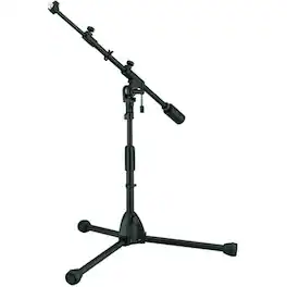 Tama - MS456LBK Tripod Low-Profile Telescoping Boom Stand, Height 17" to 24"