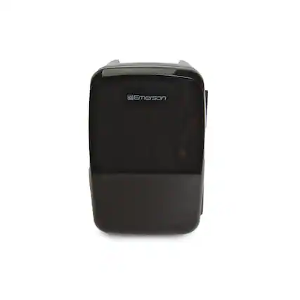 Front. Emerson - EFC-5000 Portable Mini Fridge Cooler for 6 Cans, Compact 4L Capacity - Black.