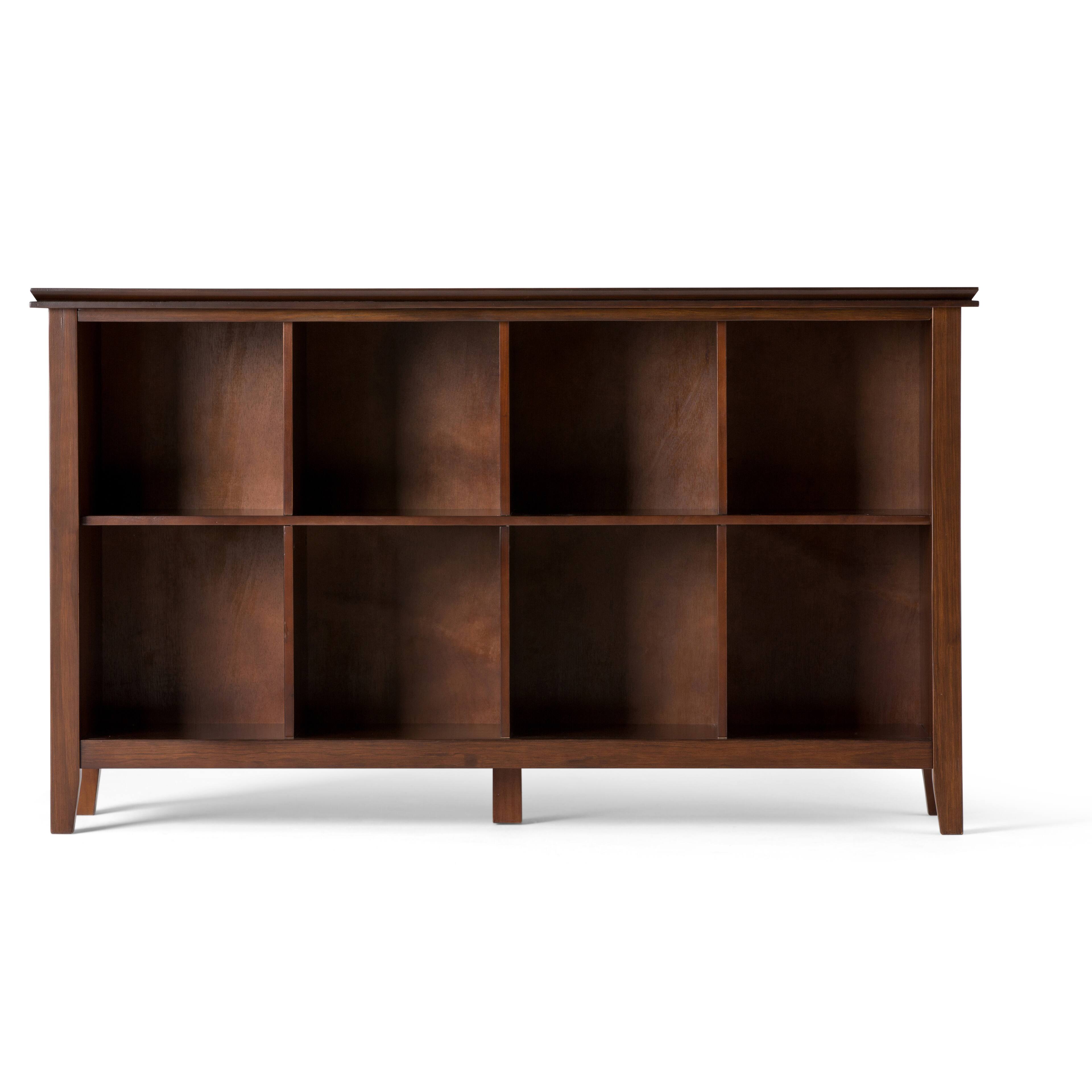 Left. Simpli Home - Artisan 8 Cube Storage Sofa Table - Russet Brown.