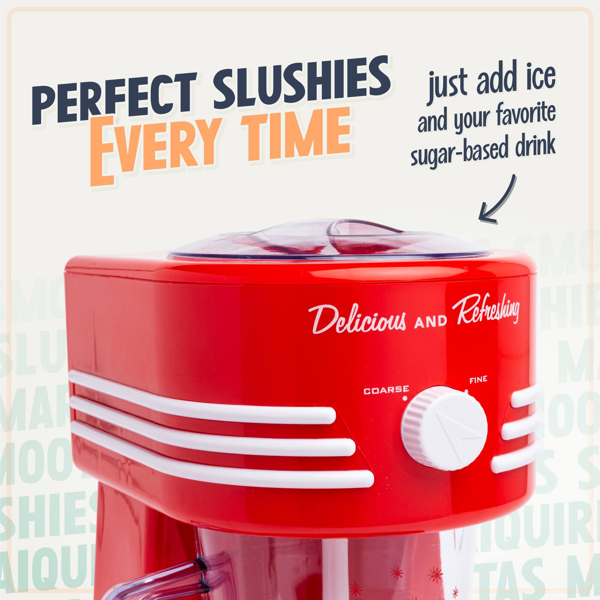 PERFECT SLUSHIES EVERY TIME

just add ice and your favorite sugar-based drink

Delicious AND Refreshing

COARSE FINE