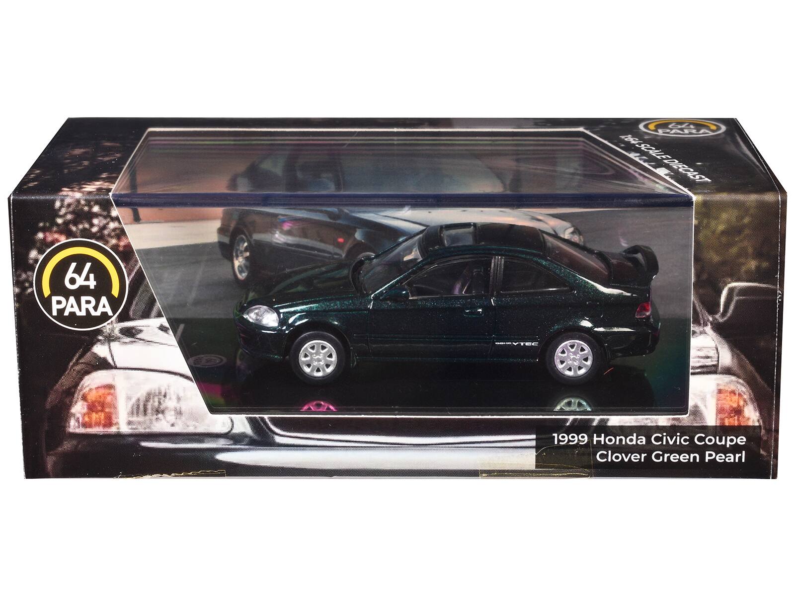 64 PARA  
1:64 SCALE DIECAST  
1999 Honda Civic Coupe Clover Green Pearl