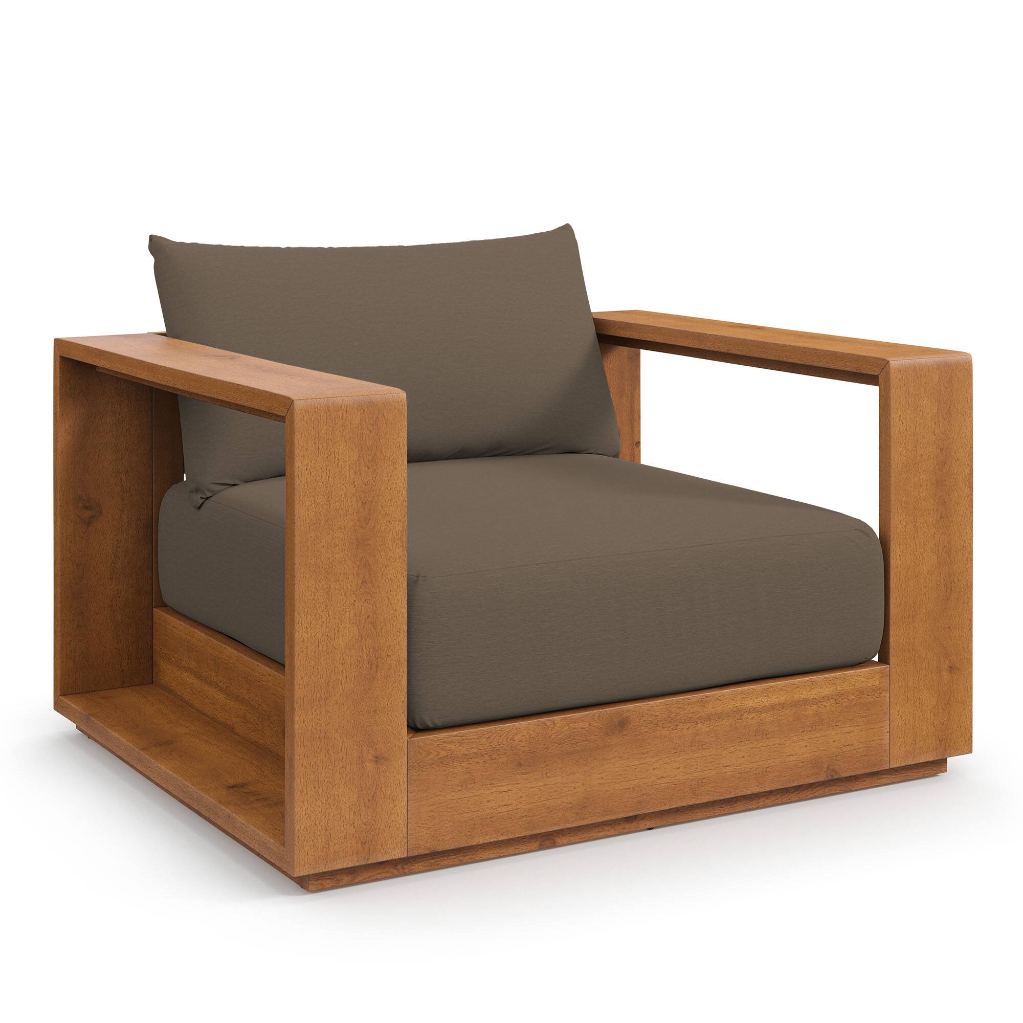 Left. Modway - Tahoe Outdoor Patio Acacia Wood Chair by Modway - Natural Cocoa.