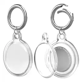 Vena - 1x For Apple AirTag Holder, AirTag Keychain Holder Waterproof AirTag Case for Pets Collar Backpack Kids Elderly - Clear