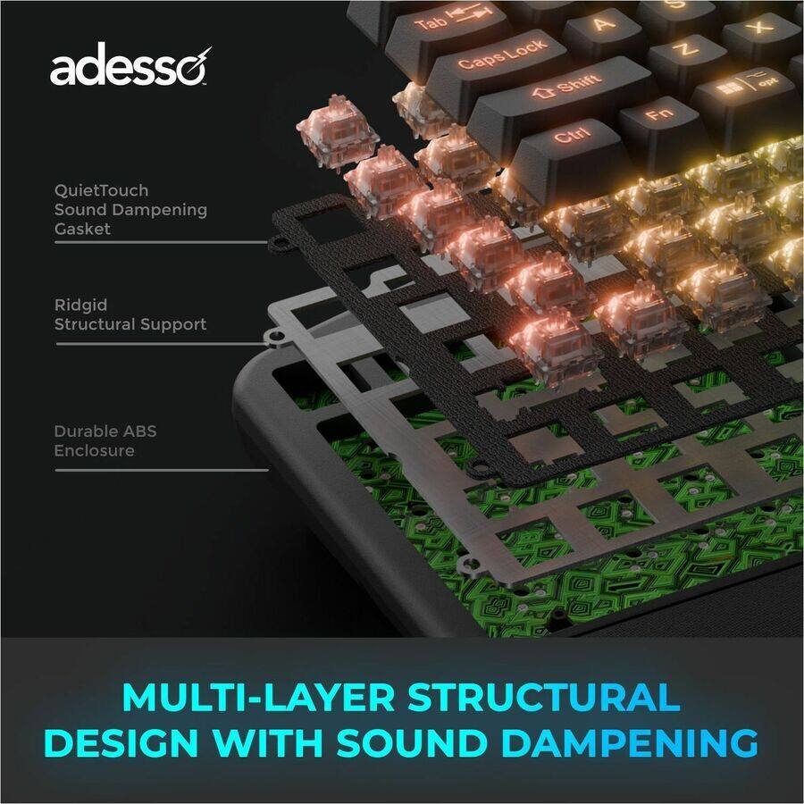 - QuietTouch Sound Dampening Gasket
- Ridgid Structural Support
- Durable ABS Enclosure

MULTI-LAYER STRUCTURAL DESIGN WITH SOUND DAMPENING