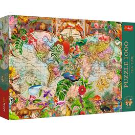 Trefl - Premium Plus Tea Time: Antique World Map 1000 Piece Puzzle