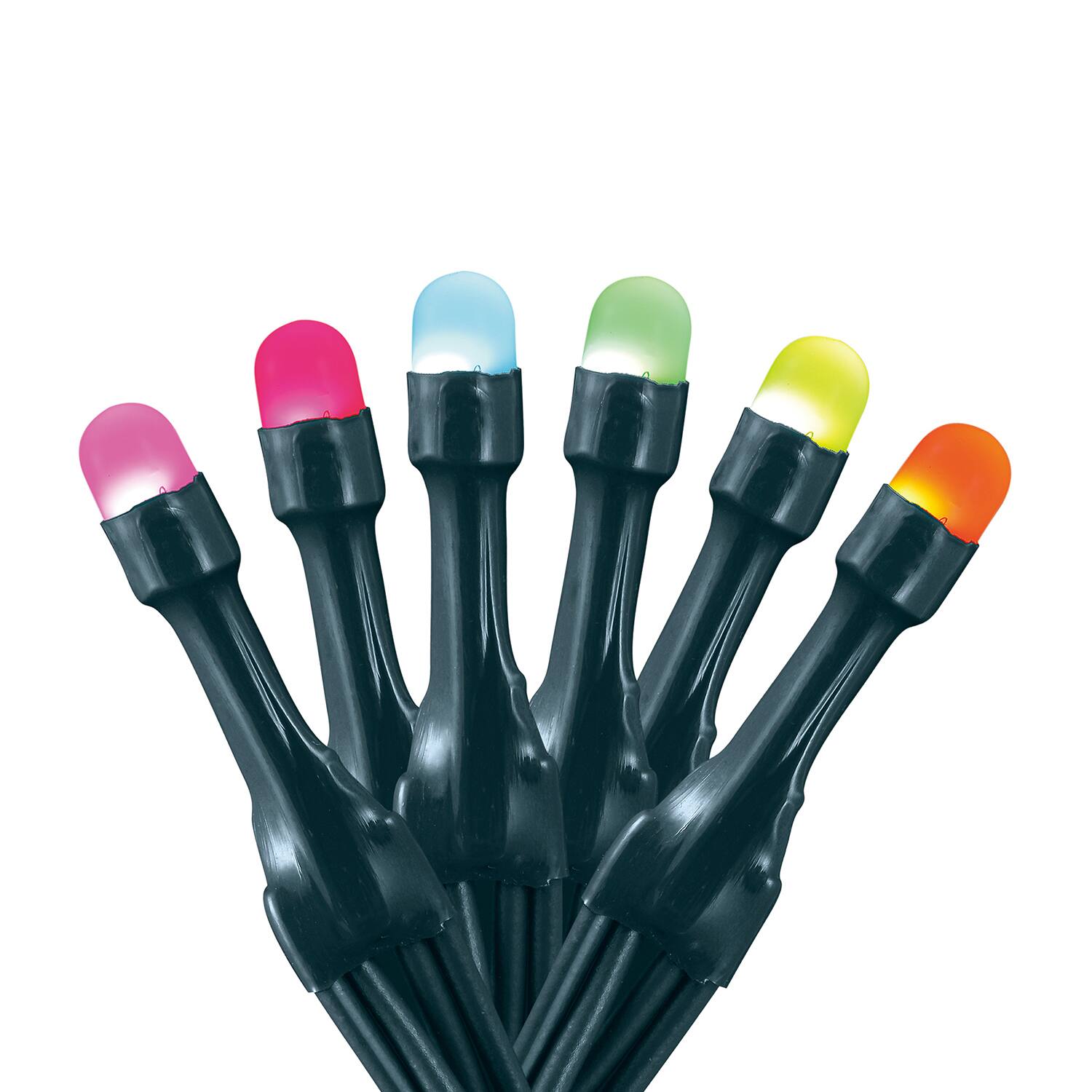 Front. Home Heritage - Home Heritage Luminations 6.5 Ft RGB LED Indoor/Outdoor String Lights, 40 Count - Multicolor.