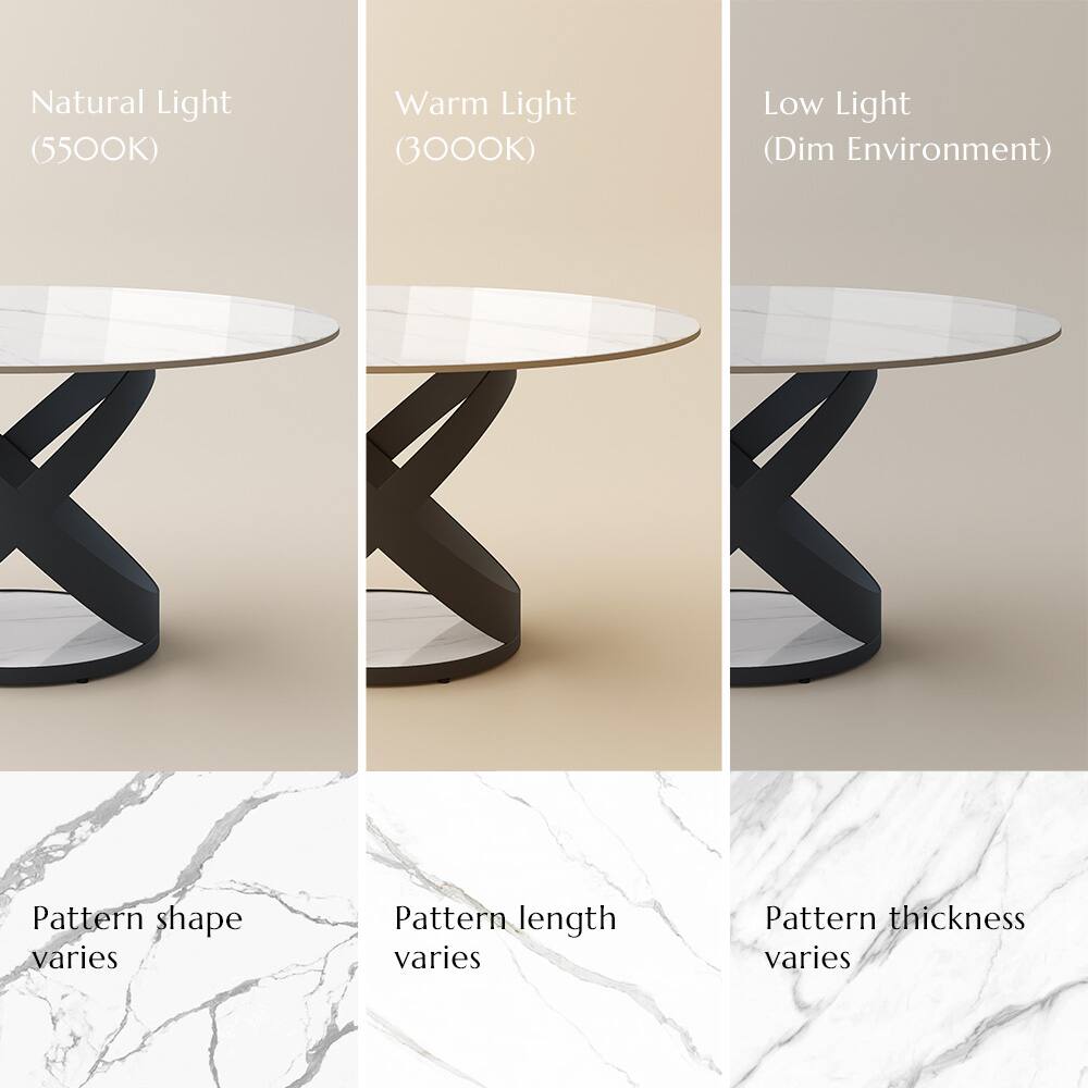 Natural Light (5500K)  
Warm Light (3000K)  
Low Light (Dim Environment)  

Pattern shape varies  
Pattern length varies  
Pattern thickness varies