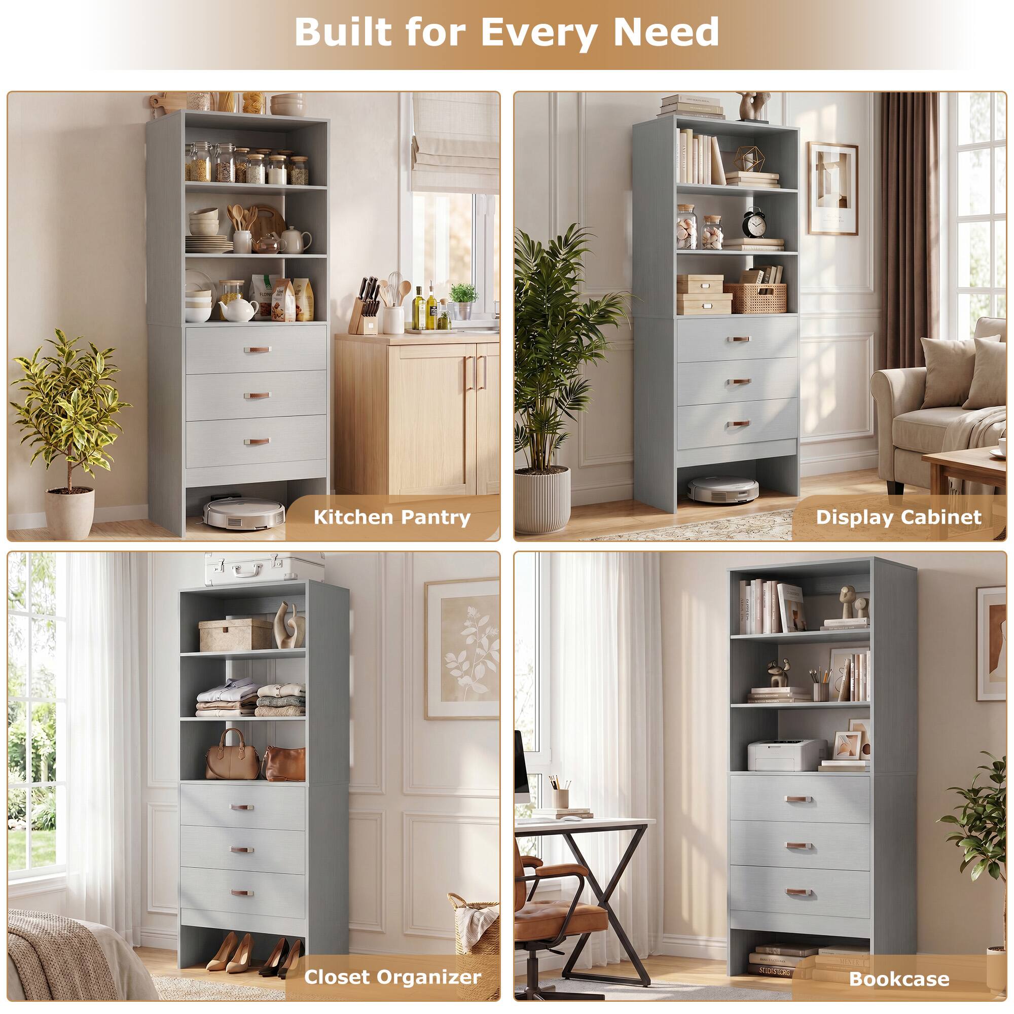 Built for Every Need

Kitchen Pantry

Display Cabinet

Closet Organizer

Bookcase