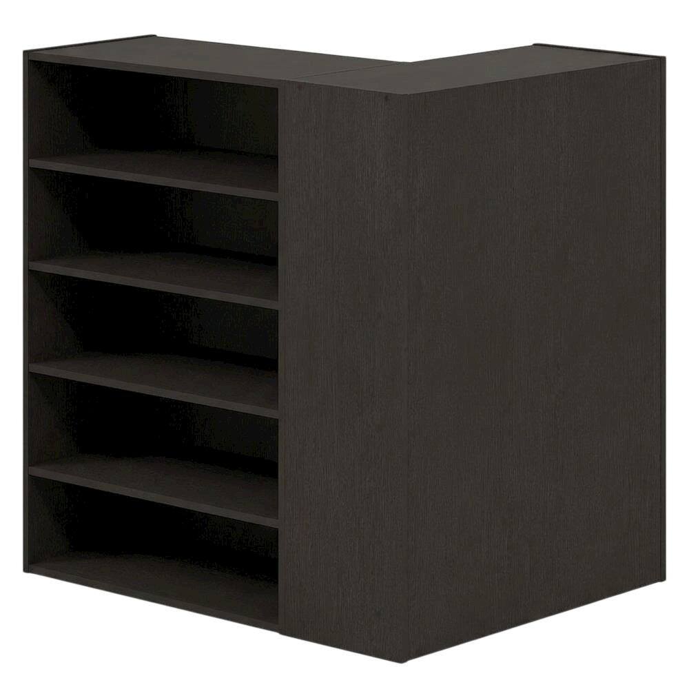 Front. FurniFact - White 5-Tier Stackable Shoe Organizer - White.