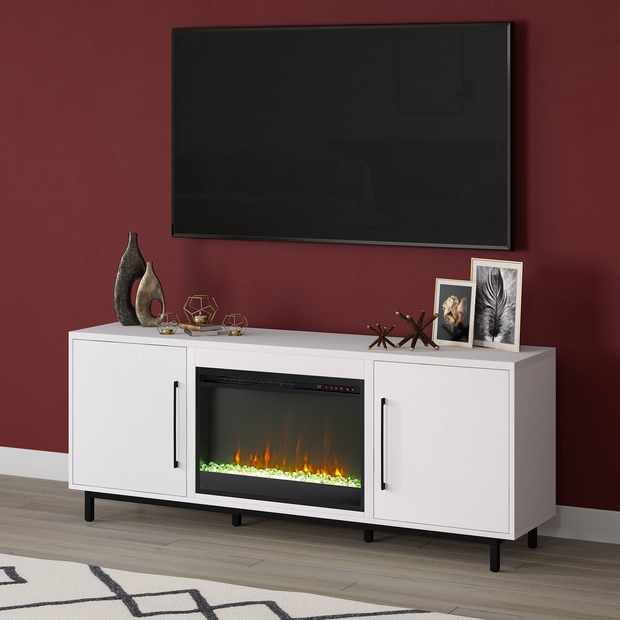Alt View 33. Camden&Wells - Julian TV Stand for Most TV's up to 75" - White.