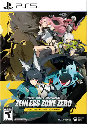 PS5 DISK BUNDLE
ZENLESS ZONE ZERO
TEEN COLLECTOR'S EDITION
ESRB
Internet Required
HOYOVERSE
zenless zone zero - T (Teen 13+)