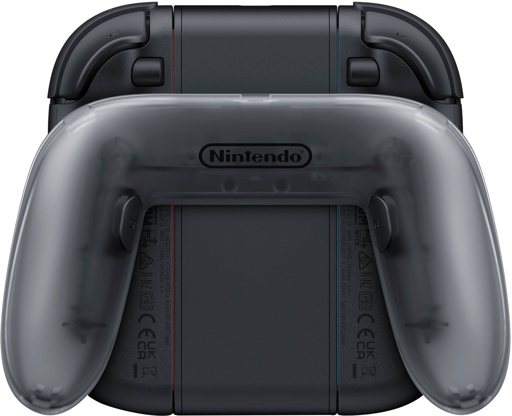 Nintendo Wii Controller with a black and red design. The controller is made by Nintendo and has a unique design. The controller is designed to be used with the Nintendo Wii gaming system.