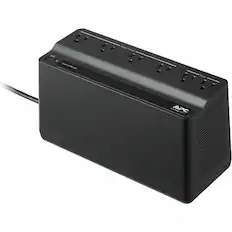 Front. APC - Back-UPS, 450VA/255W, Tower/Wall Mount, 6 Outlets, LED Indicator - Black.