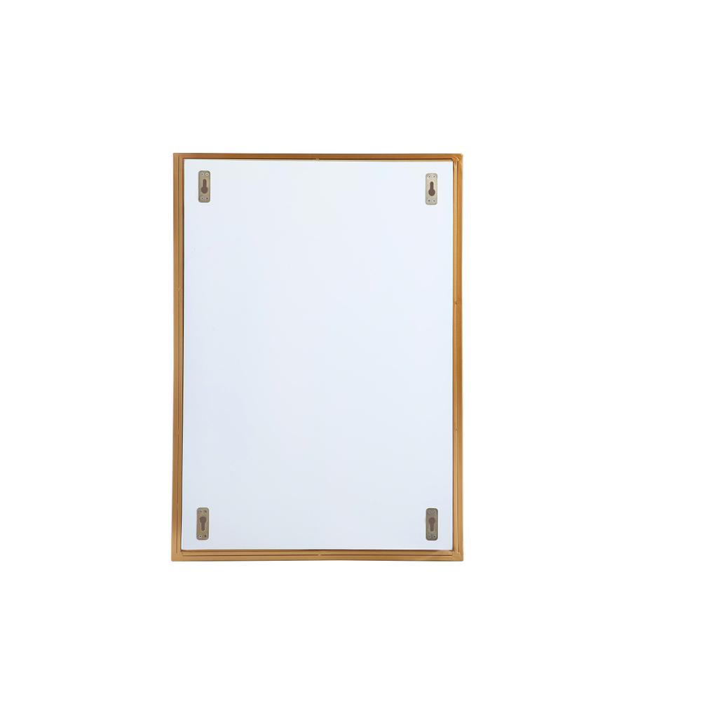 Angle. Elegant Decor - Metal mirror medicine cabinet 20 inch x 28 inch in Brass - Brass.
