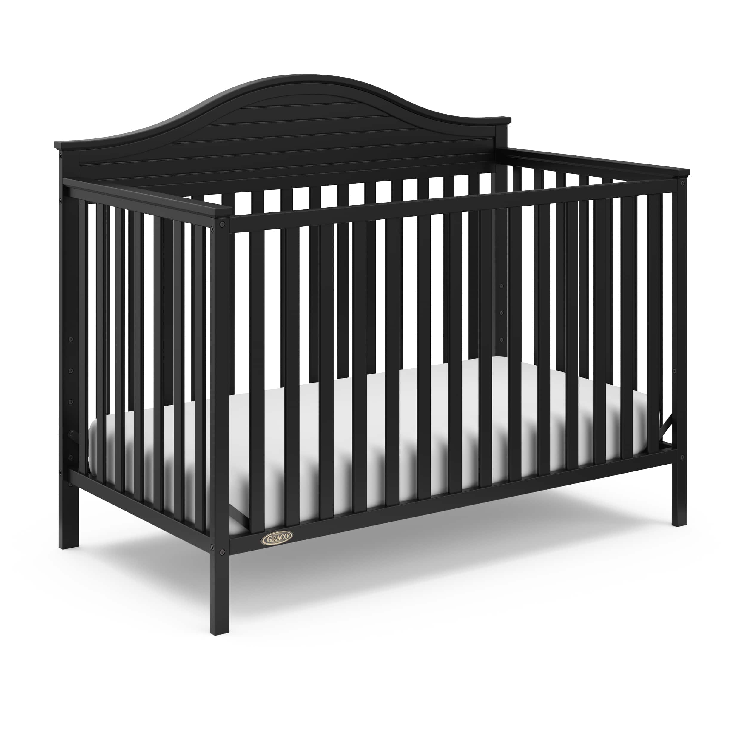 Front. Graco - Stella 5-in-1 Convertible Crib - Black.
