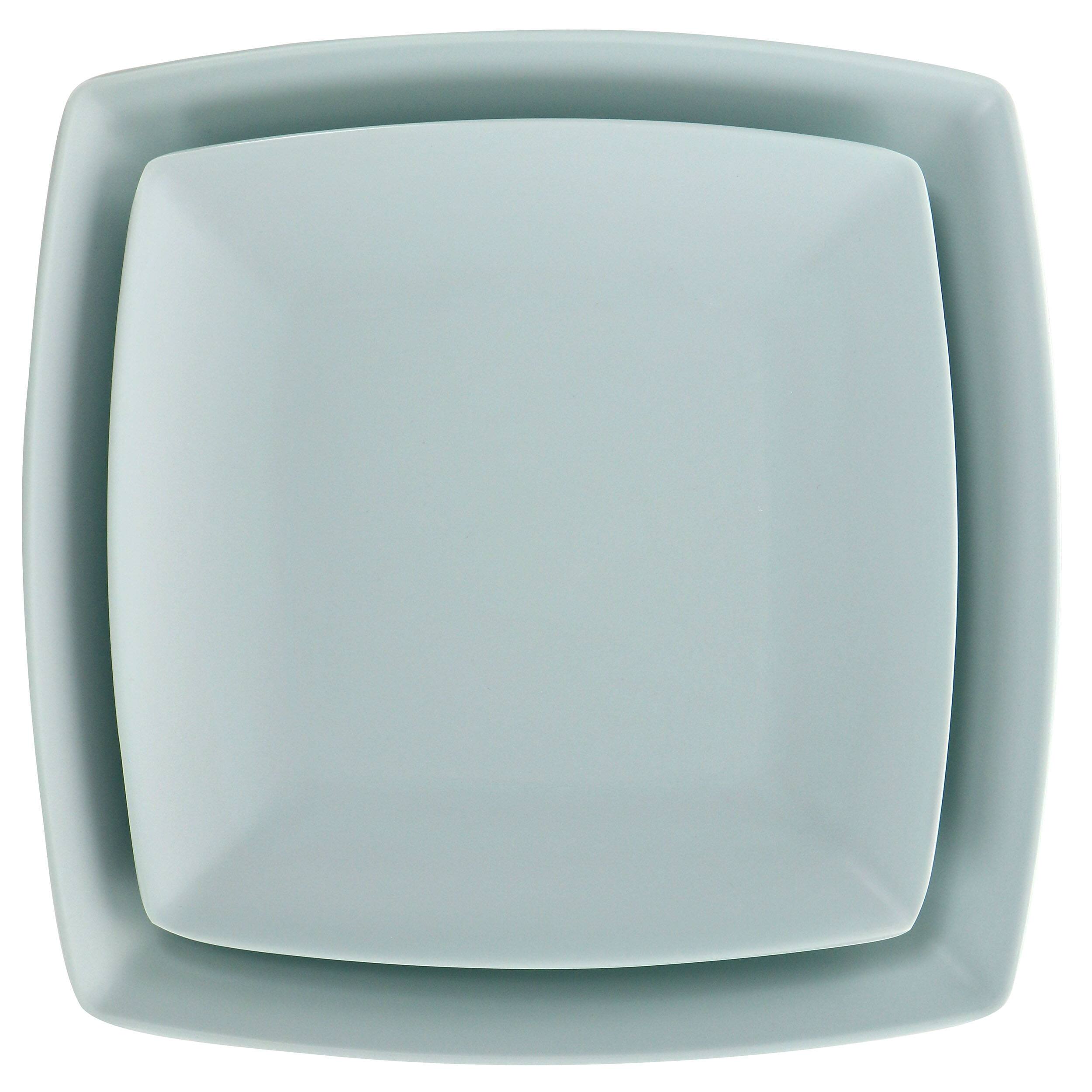 Alt View 3. Gibson - Gibson Home Grayson Melamine 16 Piece Square Dinnerware Set in Mint - Mint.