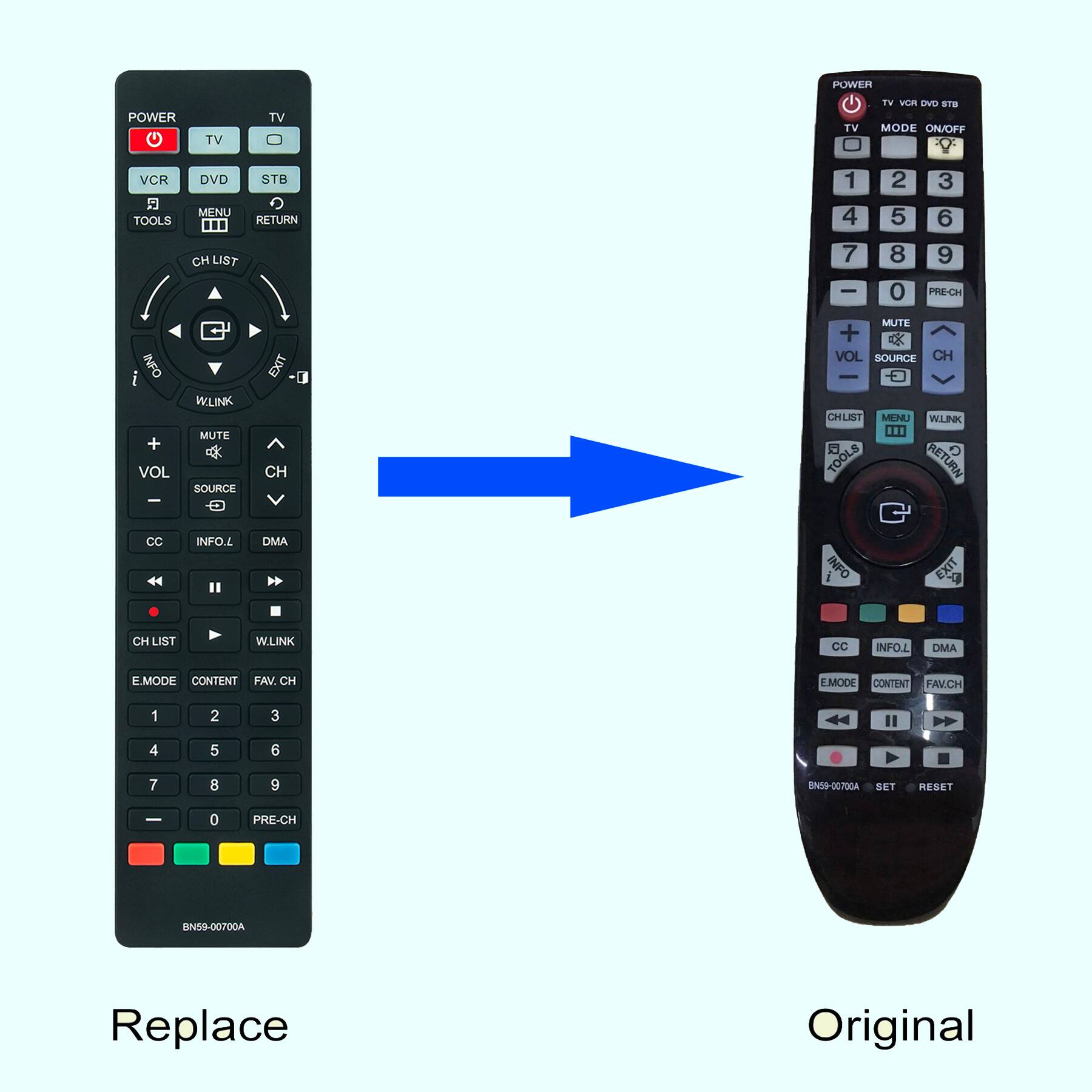 ALLIMITY - BN59-00700A Replaced Remote fit for Samsung TV LN46A850 LN46A860 LN55A950 LN46A850 LN52A860 LN46A950 N46A860 - Black