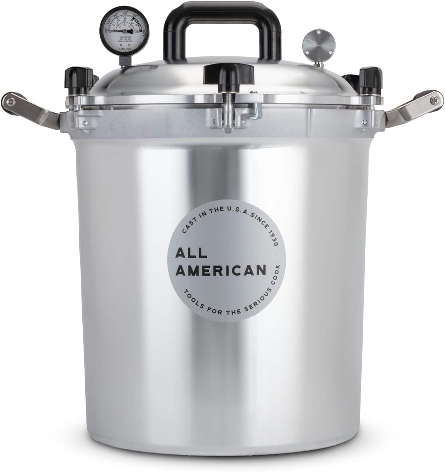 All American - 1930: 30qt Pressure Cooker/Canner Suitable for Gas or Electric Stoves - Made in the USA - Stainless Steel