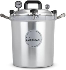All American - 1930: 30qt Pressure Cooker/Canner Suitable for Gas or Electric Stoves - Made in the USA - Stainless Steel