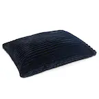 Front. Jaxx - Jaxx Pillow Saxx 5.5-Foot Faux Fur - Luxuriously Soft Bean Bag Floor Pillow and Lounger, Mondo Midnight Blue - Faux Fur Midnight Blue.