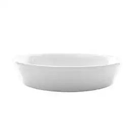 Gibson - Our Table Simply 9.5 Inch Round Porcelain Fresh Baked Pie Plate - White