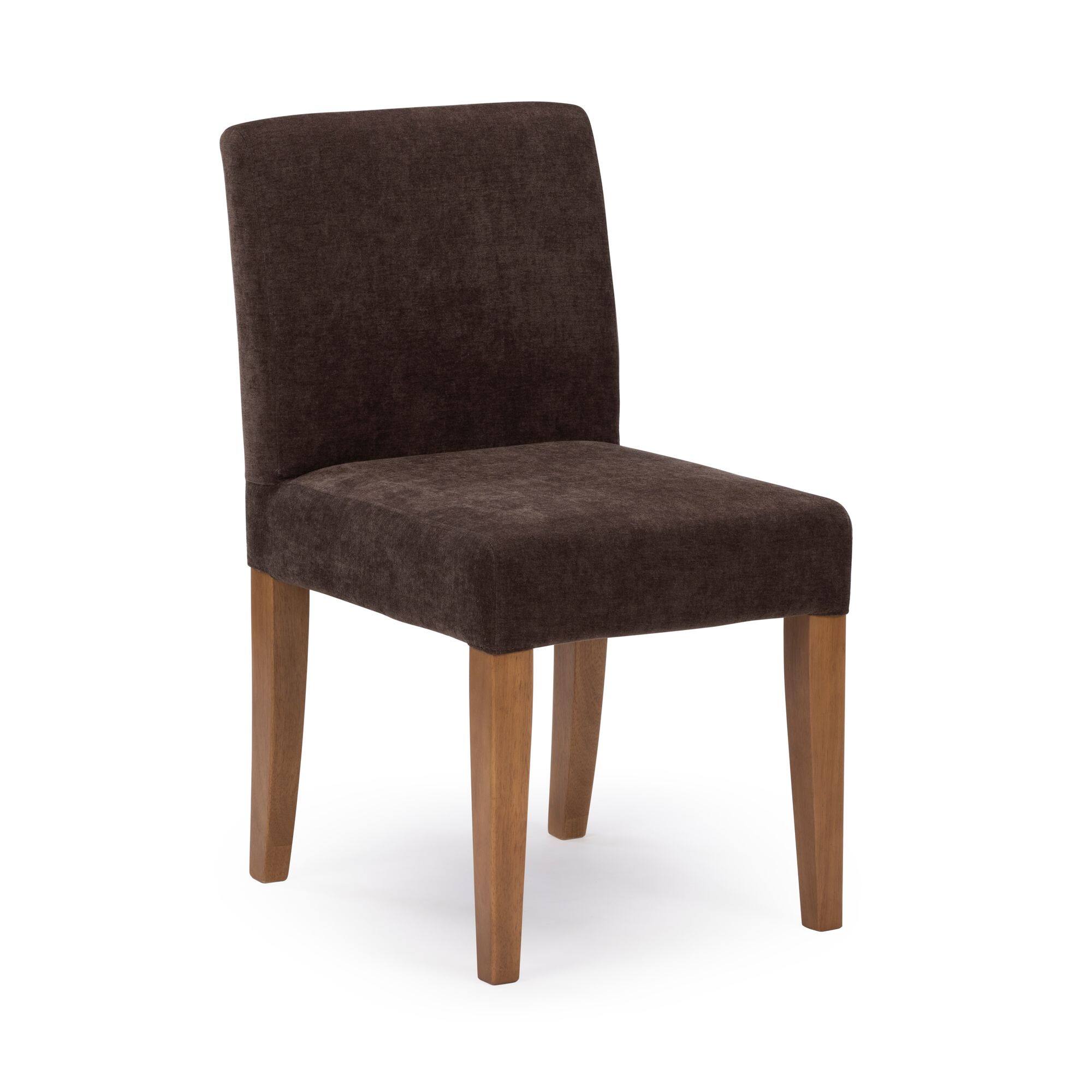 Alt View 6. Plank+Beam - Chesnee Dining Chair with Short Slipcover, Chocolate MB2405-09 (2 Pack) - Chocolate.