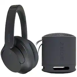XB100 Portable Waterproof Bluetooth Speaker + Sony Wireless Over-Ear Noise-Canceling Headphones WH-CH720N - Black