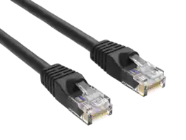 Cable Leader - Cat 5e Ethernet Cable, 24 AWG Snagless RJ45 Patch, Gigabit for Router, Gaming Console, PC, Printer - Black