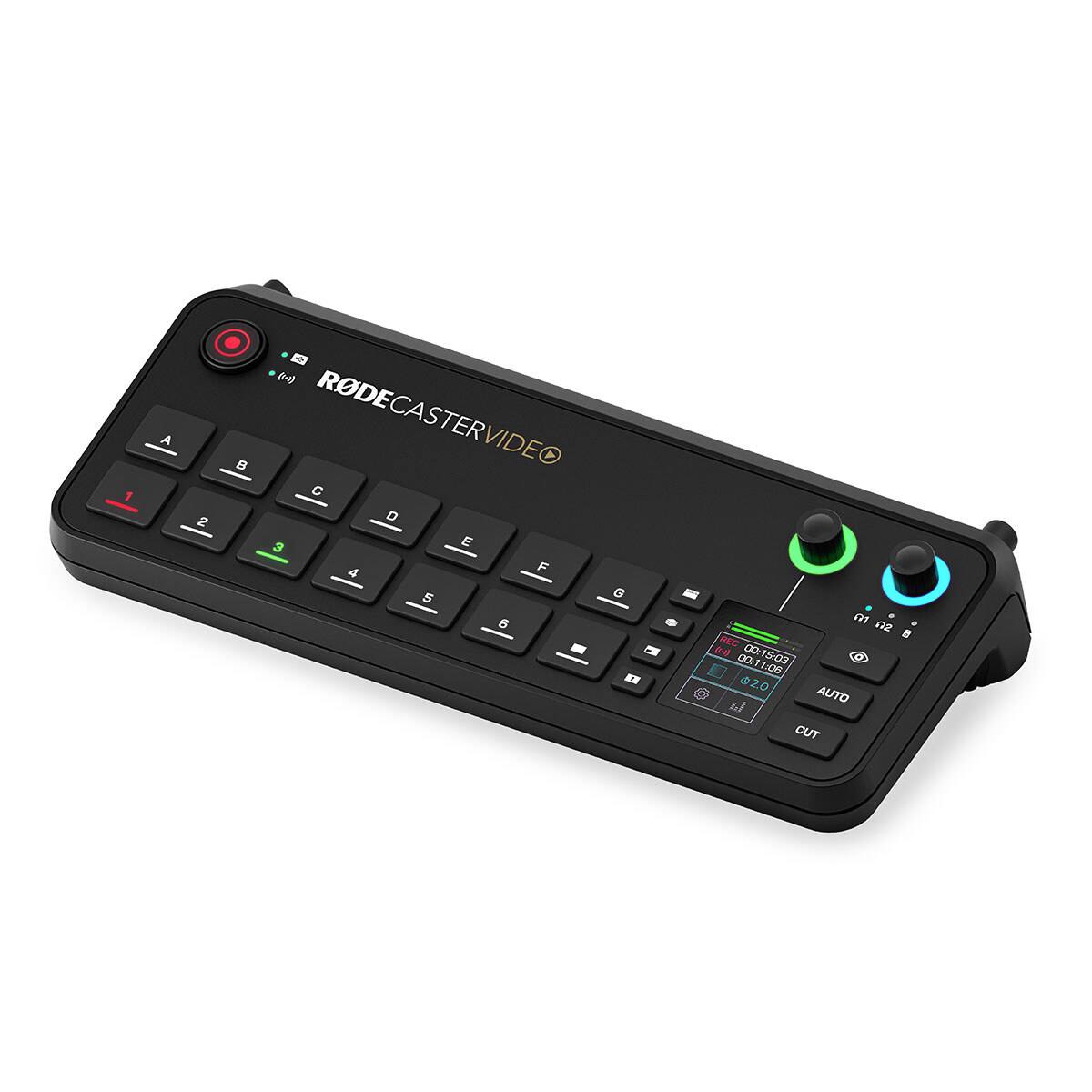 1 A 2 0 RODECASTERVIDEO 3 E 4 F 5 G 6 - - KX o1 nz a MC N-0 D 0:15:03 0 2 00:11:06 T/030 $2.0 AUTO CUT