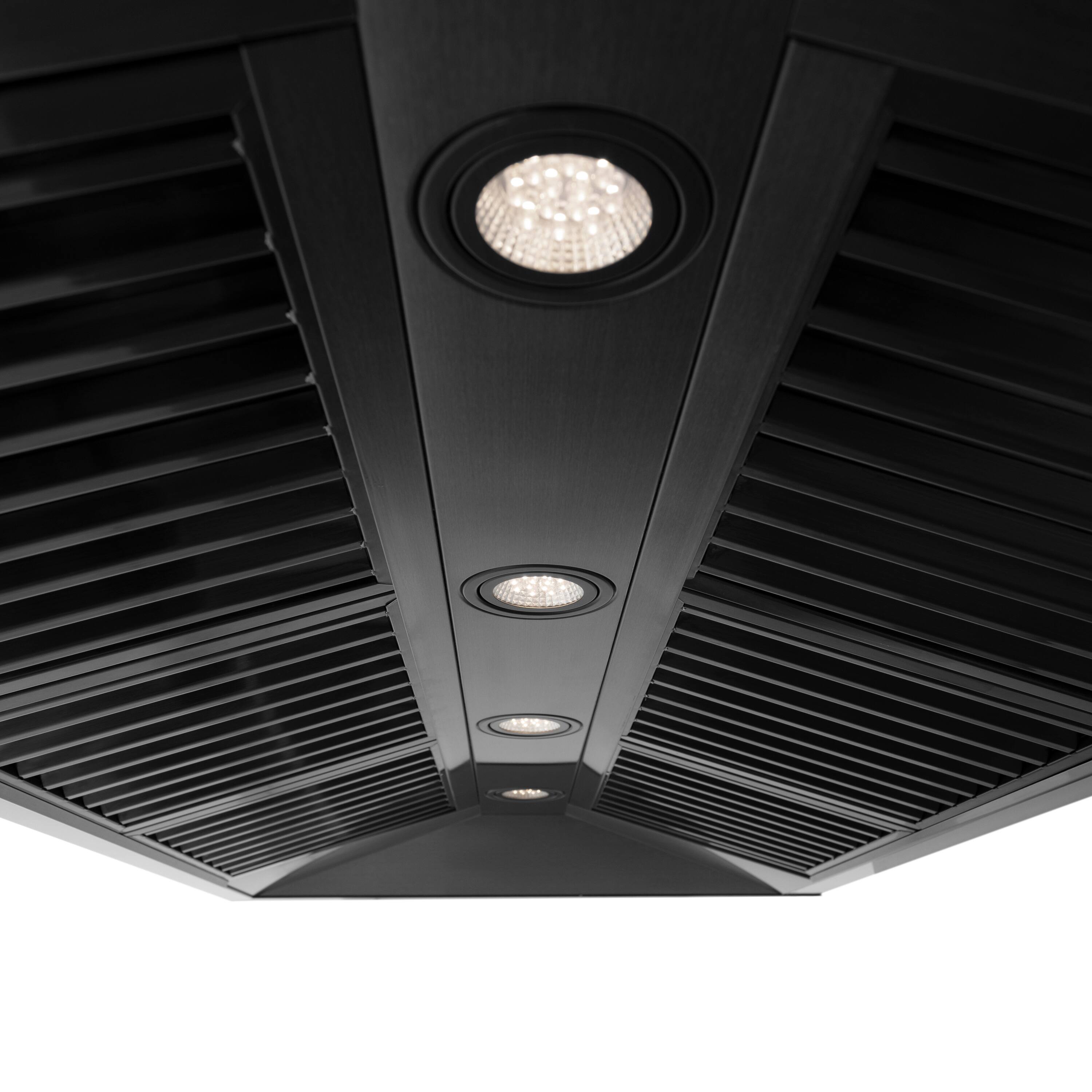 Alt View 1. ZLINE - ZLINE 48 in. Ducted Vent Black Stainless Steel Wall Mount Range Hood (BS655N-48) - Black Stainless Steel.