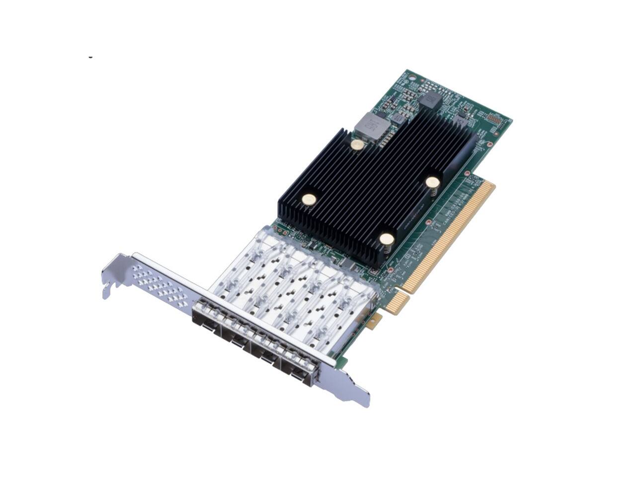 Front. Broadcom - Broadcom Quad-Port 25 Gb/s SFP28 Ethernet PCI Express 4.0 x16 Network Interface Card, Halogen-Free | BCM957504-P425G.