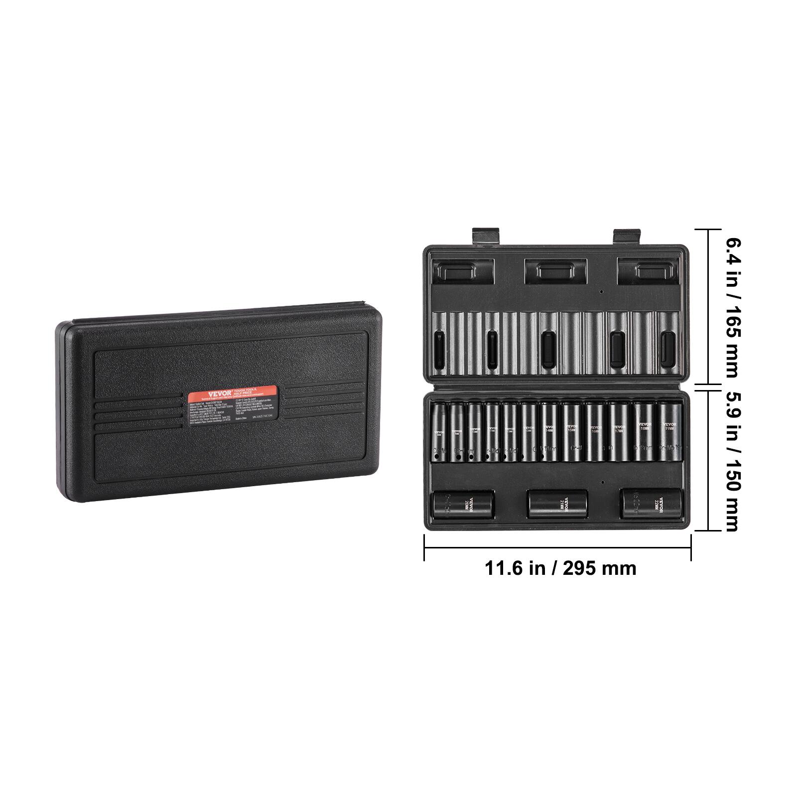 6.4 in / 165 mm
5.9 in / 150 mm
11.6 in / 295 mm