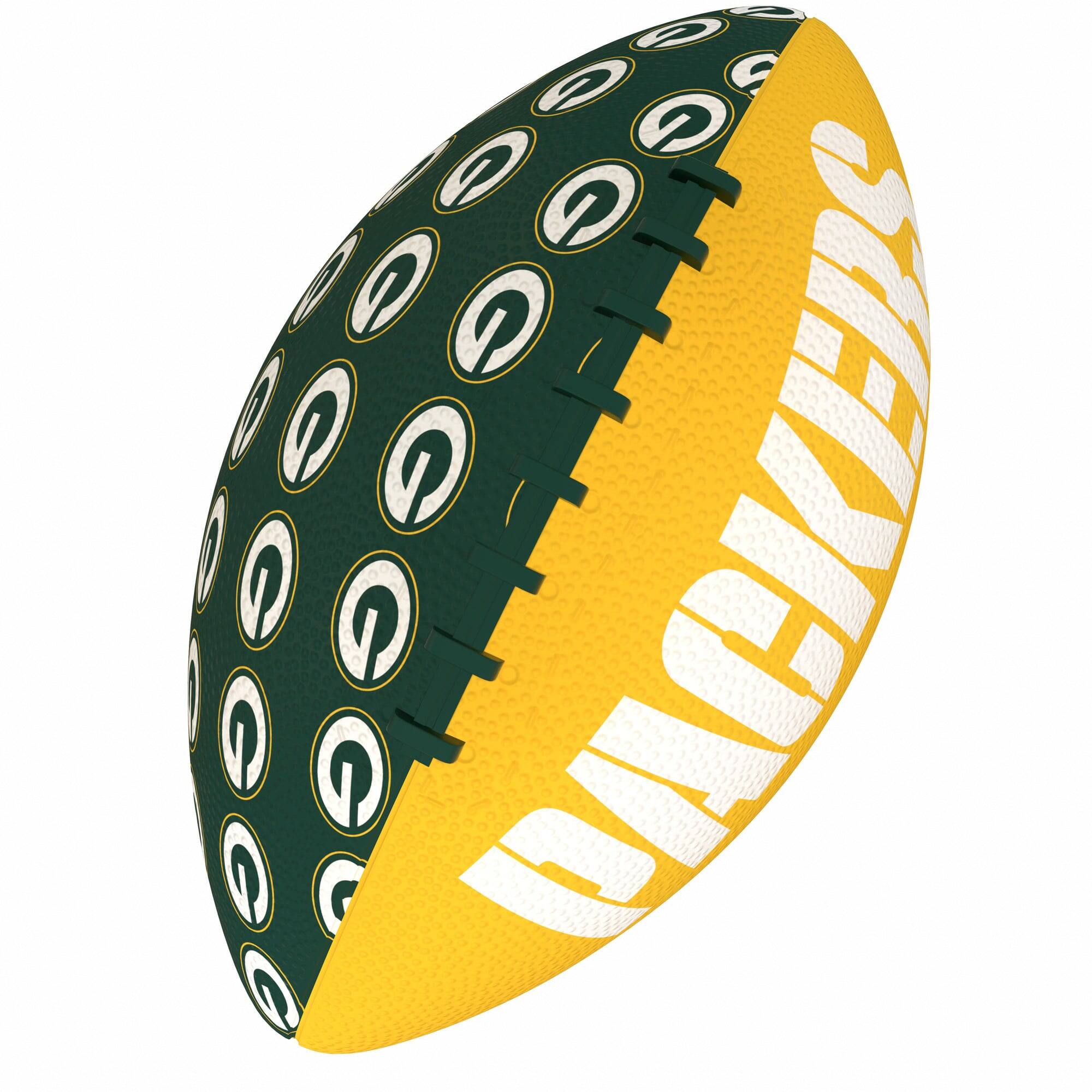 Alt View 3. Logo Brands - Green Bay Packers Mini Rubber Football - Multicolor.