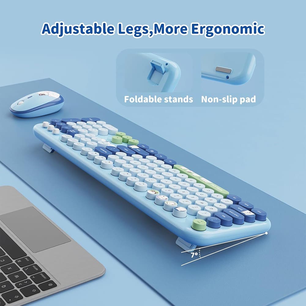 MOSZAR LLC Wireless Keyboard and Mouse Combo, 2.4GHZ