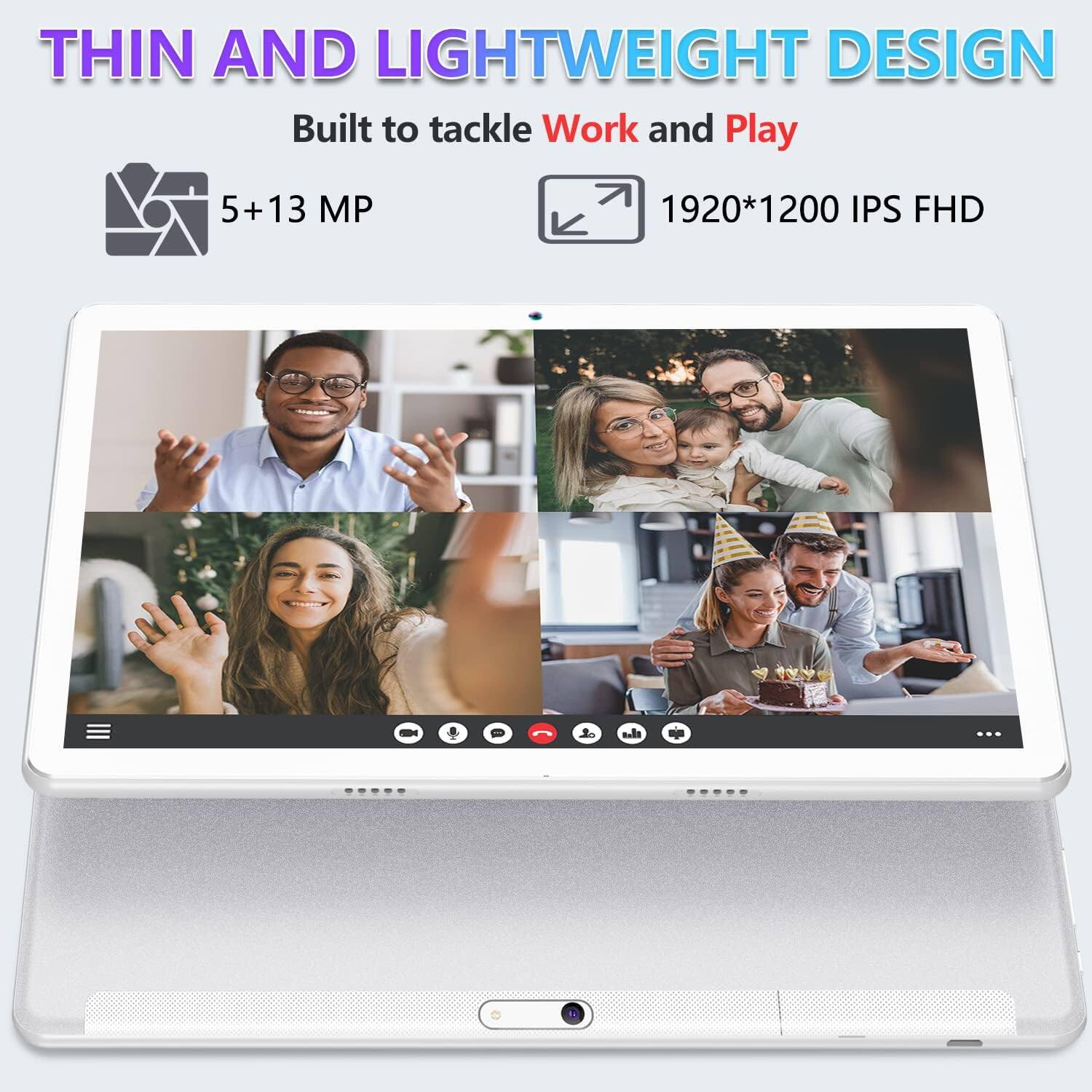 THIN AND LIGHTWEIGHT DESIGN  
Built to tackle Work and Play  

5+13 MP  

1920*1200 IPS FHD