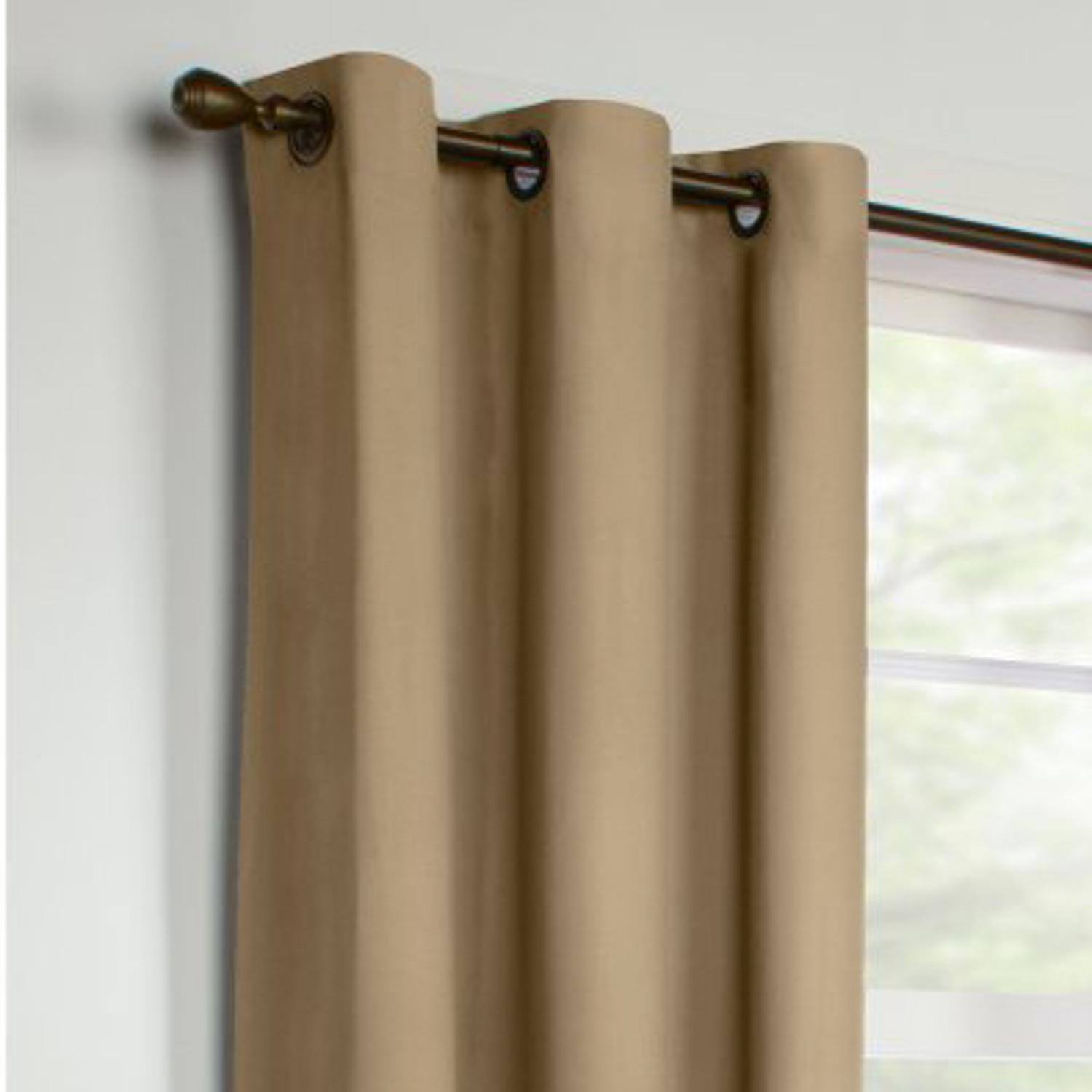 Angle. Commonwealth Home Fashions - Commonwealth Thermalogic Prelude Insulated Grommet Top Window Panel - 40x84" - Taupe - Taupe.