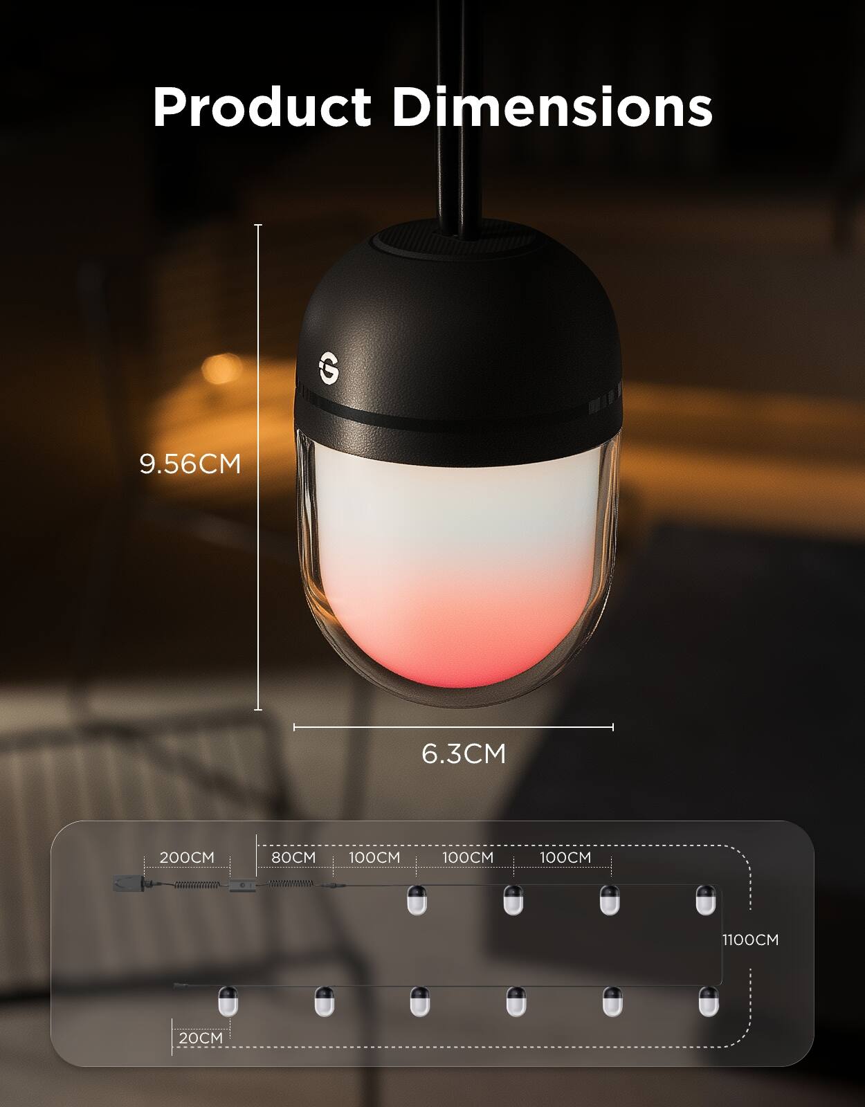 Product Dimensions: G 9.56CM 6.3CM 200CM 80CM 100CM 100CM 100CM 1100CM 20CM