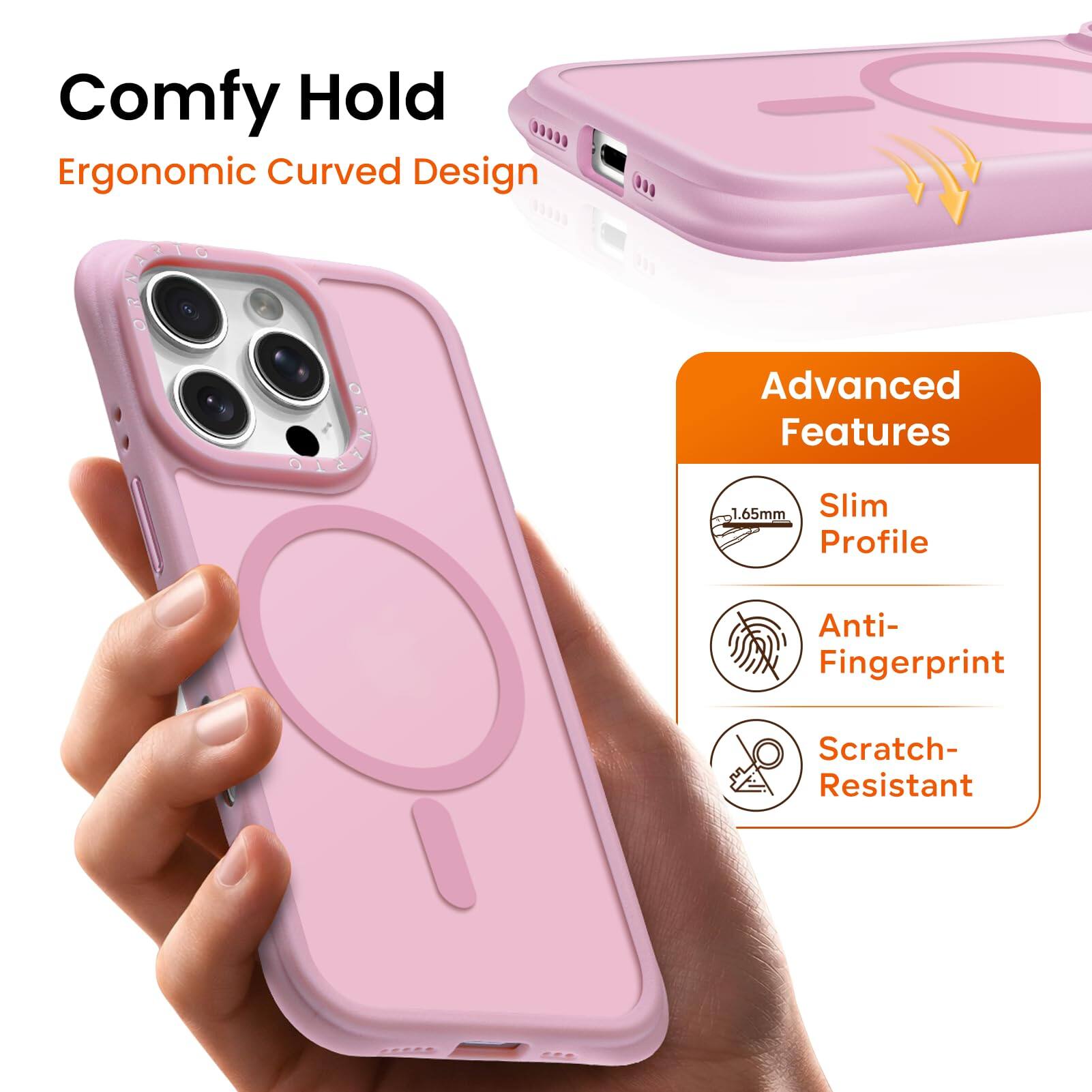 Comfy Hold  
Ergonomic Curved Design  

Advanced Features  
1.65mm Slim Profile  
Anti-Fingerprint  
Scratch-Resistant