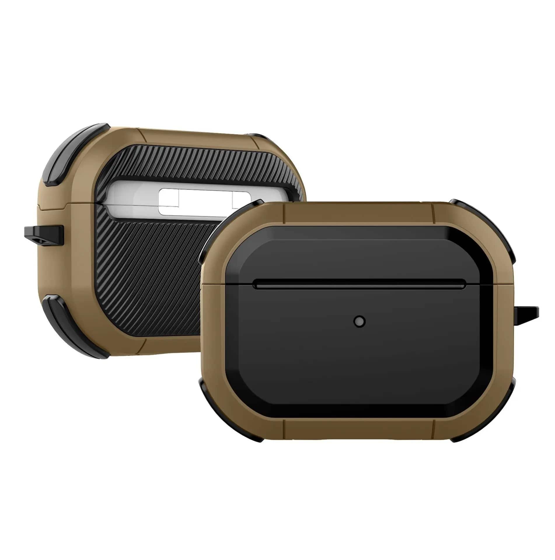Vena - Two Tone Heavy Duty Case for Apple AirPods Pro 2 Case, Protective Cover Compatible with Magsafe, Black / Brown - Multicolored