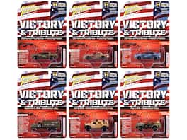 "Military" Set A of 6 pieces 2025 Release 1 Limited Edition Diecast Models by Johnny Lightning - Multicolor