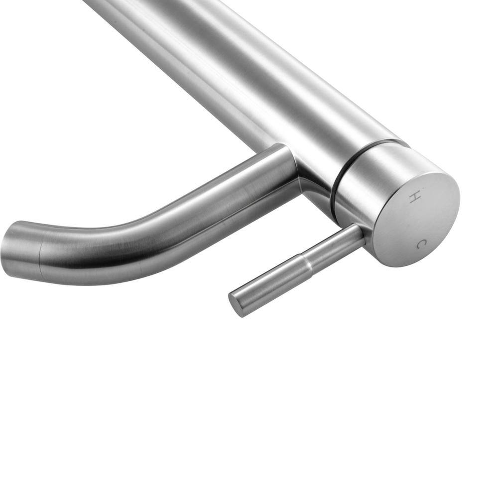 Alt View 1. Elegant Kitchen and Bath - Victor Single Hole Single Handle Bathroom Faucet in Brushed Nickel - Brushed Nickel.