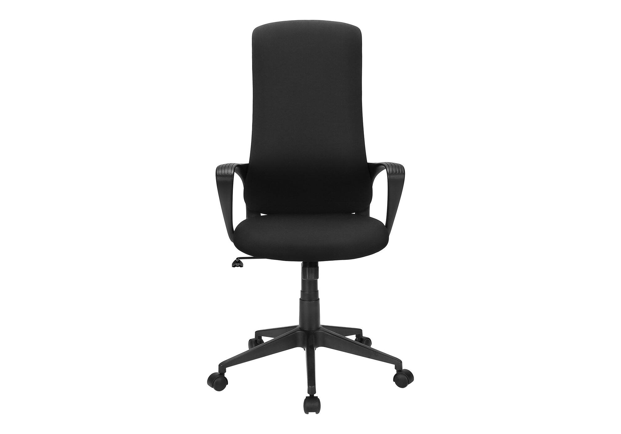 Forest'nSky - Ergonomic Office Chair with Adjustable Height, Armrests & 360° Swivel - Modern Fabric Chair for Work - Black