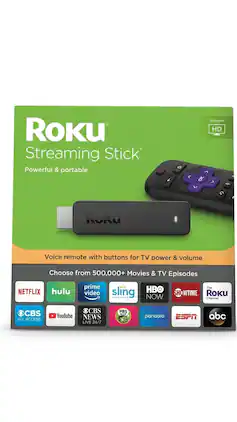 Roku - Streaming Stick Powerful & Portable Black