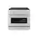 Front. ZLINE - 36 in. Wide 6 Burner 5.2 cu. ft. Paramount Freestanding Gas Range Cooktop and Convection Gas Oven in Stainless Steel - Stainless Steel.