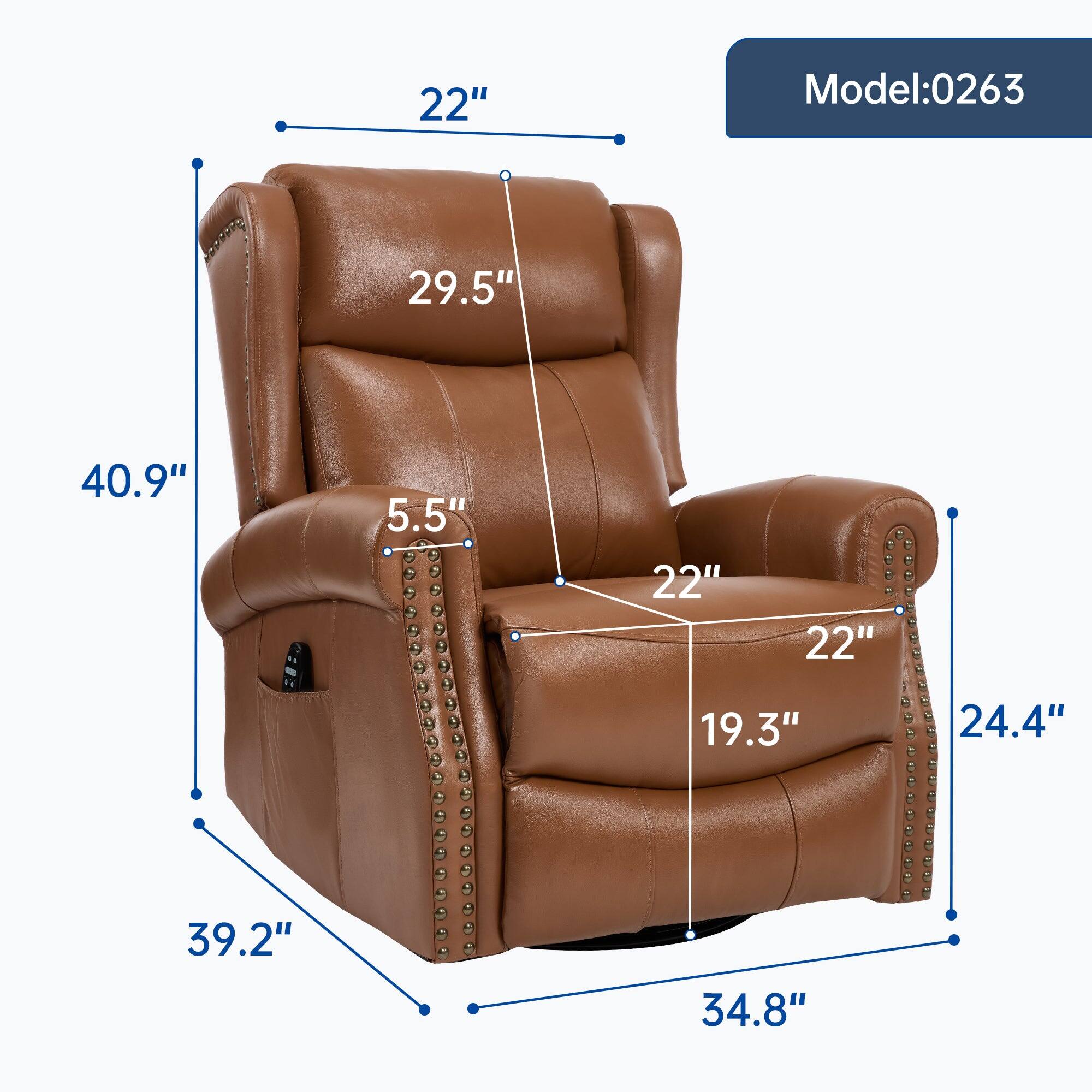 Model: 0263

- Width: 34.8"
- Depth: 39.2"
- Height: 40.9"
- Seat Height: 5.5"
- Seat Width: 22"
- Seat Depth: 19.3"
- Armrest Height: 22"
- Armrest Width: 22"
- Back Height: 29.5"
- Overall Width: 24.4"