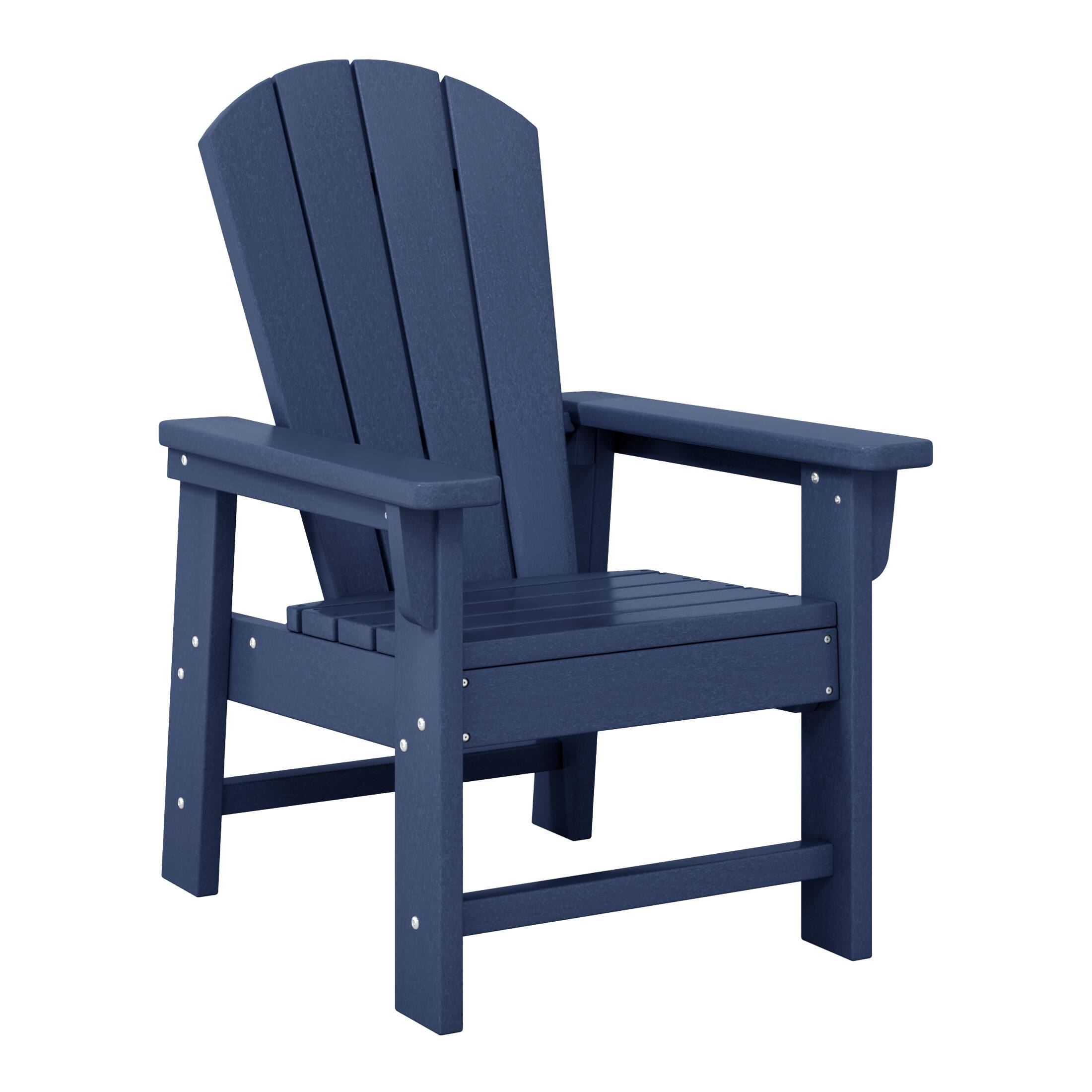 Alt View 4. WestinTrends - WestinTrends Malibu Kids 5-Piece HDPE Outdoor Patio Round Dining Table and Chairs Set - Navy Blue.